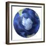 3D Rendering of Planet Earth, Centered On the South Pole-Stocktrek Images-Framed Photographic Print