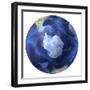 3D Rendering of Planet Earth, Centered On the South Pole-Stocktrek Images-Framed Photographic Print