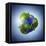 3D Rendering of Planet Earth Surrounded by the Recycle Symbol-null-Framed Stretched Canvas