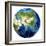 3D Rendering of Planet Earth with Clouds, Centered On Asia-Stocktrek Images-Framed Photographic Print