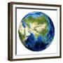 3D Rendering of Planet Earth with Clouds, Centered On Asia-Stocktrek Images-Framed Photographic Print