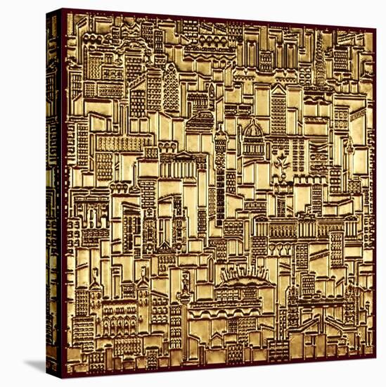 3D Wall Art Gold Picture Modern-deckorator-Stretched Canvas