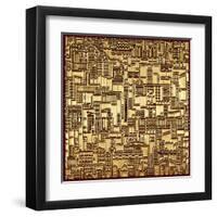 3D Wall Art Gold Picture Modern-deckorator-Framed Art Print