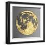 3D Wall Art Picture Modern Moon Gold-deckorator-Framed Art Print