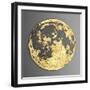 3D Wall Art Picture Modern Moon Gold-deckorator-Framed Art Print