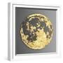 3D Wall Art Picture Modern Moon Gold-deckorator-Framed Art Print