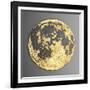 3D Wall Art Picture Modern Moon Gold-deckorator-Framed Art Print