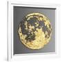 3D Wall Art Picture Modern Moon Gold-deckorator-Framed Art Print