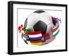 3D World Soccer Ball-bioraven-Framed Art Print