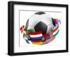 3D World Soccer Ball-bioraven-Framed Art Print