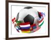 3D World Soccer Ball-bioraven-Framed Art Print