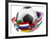 3D World Soccer Ball-bioraven-Framed Art Print