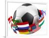 3D World Soccer Ball-bioraven-Framed Art Print