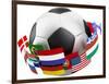 3D World Soccer Ball-bioraven-Framed Art Print