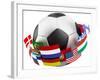 3D World Soccer Ball-bioraven-Framed Art Print
