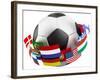 3D World Soccer Ball-bioraven-Framed Art Print