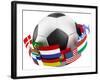 3D World Soccer Ball-bioraven-Framed Art Print