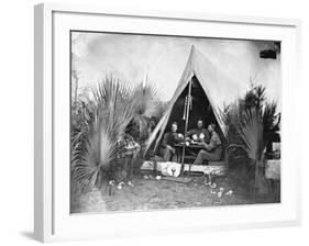 3rd New Hampshire Infantry Eating-null-Framed Photographic Print