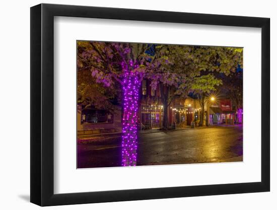 3rd Street in downtown McMinnville, Oregon, USA-Chuck Haney-Framed Photographic Print