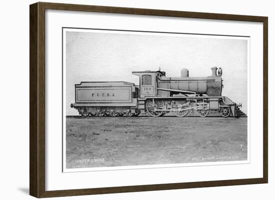 4-4-0 Tender Engine, Steam Locomotive Built by Kerr, Stuart and Co, Early 20th Century-Raphael Tuck-Framed Giclee Print