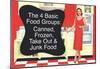 4 Basic Food Groups Canned Frozen Take Out Junk Funny Art Poster Print-null-Mounted Poster