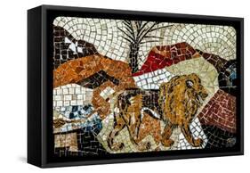 (4) From The Series, Twelve Tribes Of Israel-Joy Lions-Framed Stretched Canvas