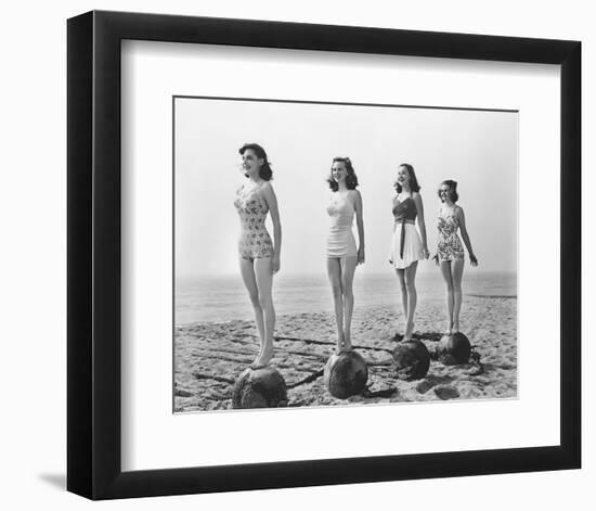 4 Girls Standing Tall-null-Framed Premium Giclee Print