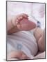 4 Month Old Baby Girl Holding Her Foot-Amanda Hall-Mounted Photographic Print