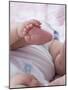 4 Month Old Baby Girl Holding Her Foot-Amanda Hall-Mounted Photographic Print