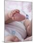 4 Month Old Baby Girl Holding Her Foot-Amanda Hall-Mounted Photographic Print