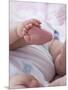 4 Month Old Baby Girl Holding Her Foot-Amanda Hall-Mounted Photographic Print