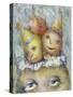 4 Round Heads-Patricia Dymer-Stretched Canvas