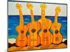 4 strung guitars on a beach, 2007-Timothy Nathan Joel-Mounted Giclee Print