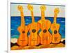 4 strung guitars on a beach, 2007-Timothy Nathan Joel-Framed Giclee Print