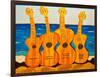 4 strung guitars on a beach, 2007-Timothy Nathan Joel-Framed Giclee Print