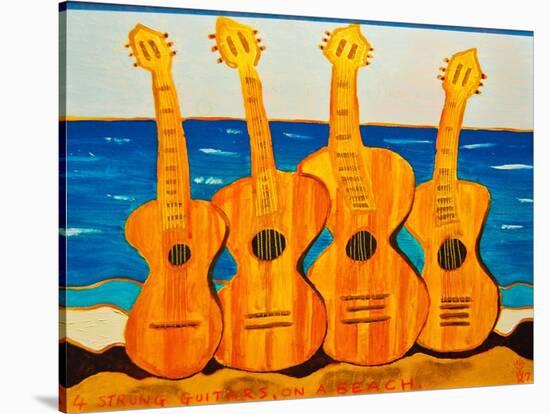 4 strung guitars on a beach, 2007-Timothy Nathan Joel-Stretched Canvas