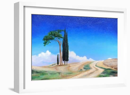 4 Trees, Picenza, Tuscany, 2002-Trevor Neal-Framed Giclee Print