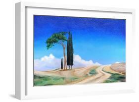 4 Trees, Picenza, Tuscany, 2002-Trevor Neal-Framed Giclee Print