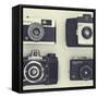 4 Vintage Cameras-Tom Quartermaine-Framed Stretched Canvas