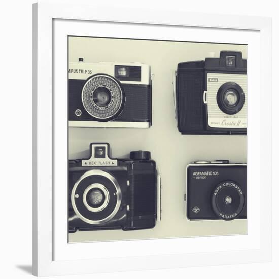 4 Vintage Cameras-Tom Quartermaine-Framed Giclee Print