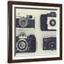 4 Vintage Cameras-Tom Quartermaine-Framed Giclee Print