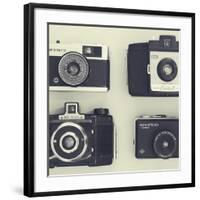 4 Vintage Cameras-Tom Quartermaine-Framed Giclee Print