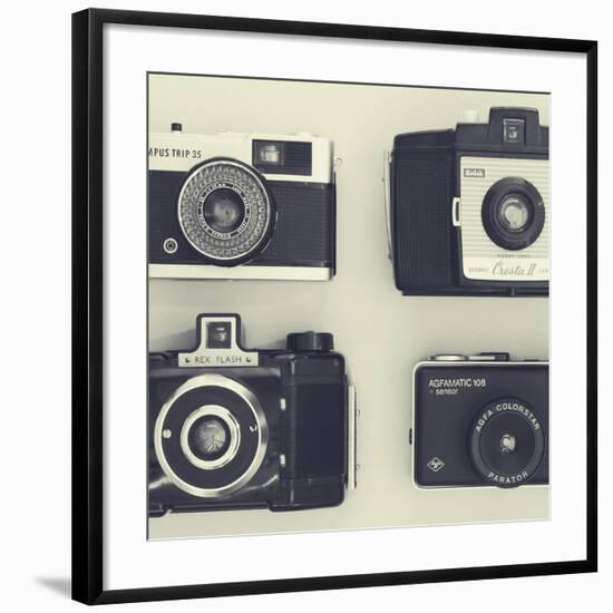 4 Vintage Cameras-Tom Quartermaine-Framed Giclee Print