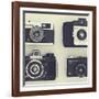 4 Vintage Cameras-Tom Quartermaine-Framed Giclee Print