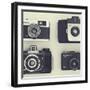 4 Vintage Cameras-Tom Quartermaine-Framed Giclee Print