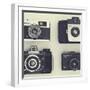 4 Vintage Cameras-Tom Quartermaine-Framed Giclee Print