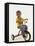 4 Year Old Boy Posing on His Tricycle, New York, New York, USA-Paul Sutton-Framed Stretched Canvas