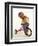 4 Year Old Boy Posing on His Tricycle, New York, New York, USA-Paul Sutton-Framed Premium Photographic Print