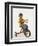 4 Year Old Boy Posing on His Tricycle, New York, New York, USA-Paul Sutton-Framed Premium Photographic Print