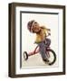 4 Year Old Boy Posing on His Tricycle, New York, New York, USA-Paul Sutton-Framed Premium Photographic Print